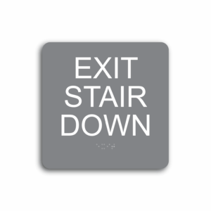ADA EXIT STAIR DOWN 6"x 6"