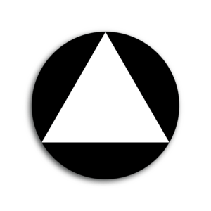 ADA Restroom Circle and Triangle 12"