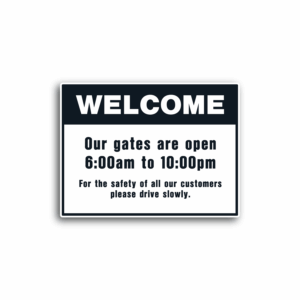 Gate Sign 24"x 18"