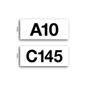 SSS Unit Number 5.93"x2.5"