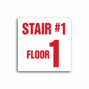Temp Stairwell Sign 24"x 24"