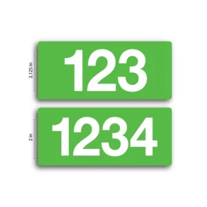 Unit Number 6.93"x3"