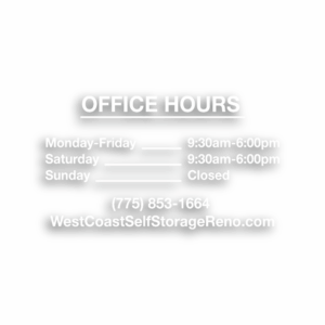 Vinyl Office Hours for Window or Door 18"x 9"